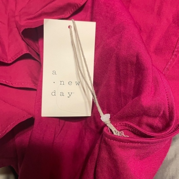 NWT‎ A New Day Rich Magenta One Shoulder Top Sz XXL And Lt Green Purse Bundle - Picture 8 of 14